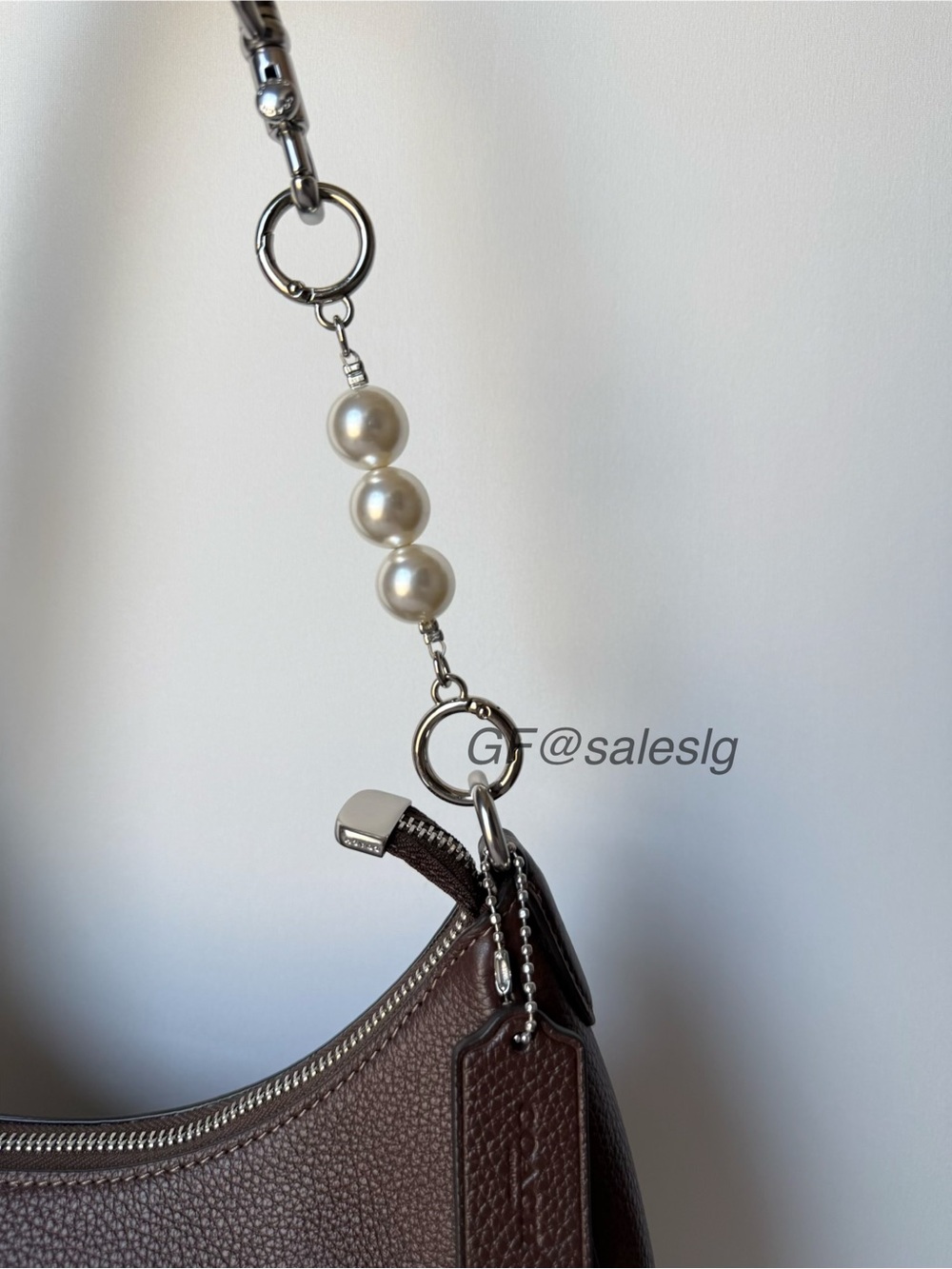 NWT Coach Teri Hobo Shoulder Bag Maple Brown Pebble Leather Silver CV935 - Picture 11 of 16